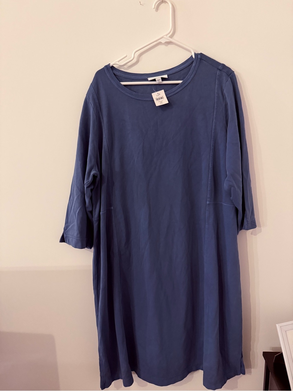 NWT Pure J Jill Blue Bayside Tunic Dress Plus Size 3XL made with Organic Cotton